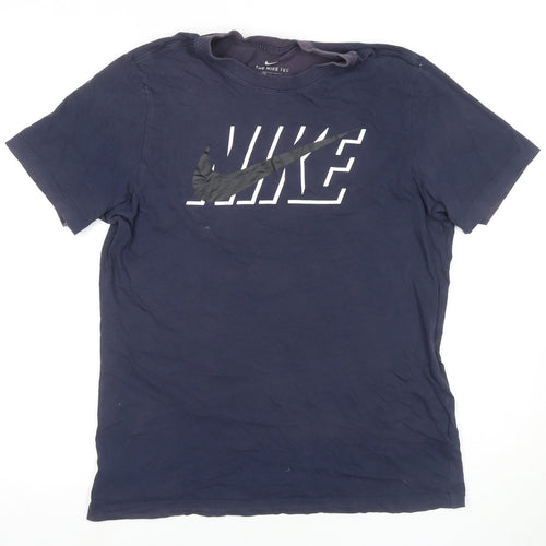 Nike Men's Blue Medium Logo T-Shirt