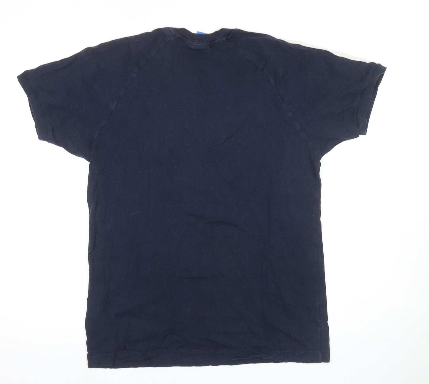 Adidas Men's Blue Crew Neck Logo T-Shirt M