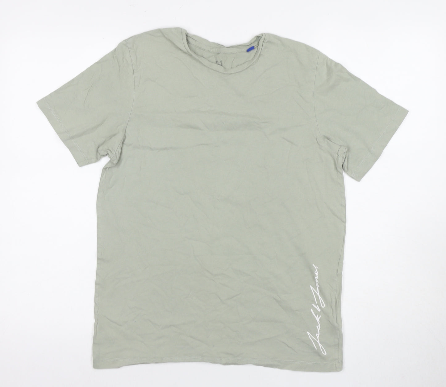Jack & Jones Boys Green Cotton Basic T-Shirt 16Y