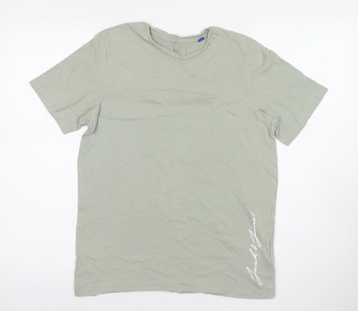 Jack & Jones Boys Green Cotton Basic T-Shirt 16Y
