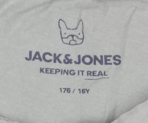 Jack & Jones Boys Green Cotton Basic T-Shirt 16Y