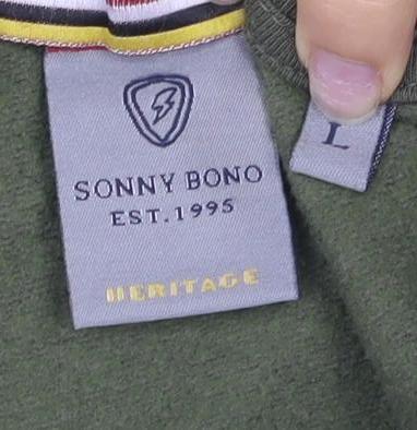 Sonny Bono Men's Green Pullover Sweatshirt L