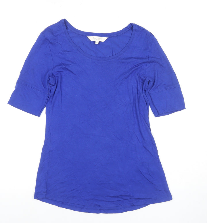 Part Two Women's Blue XS Basic T-Shirt Scoop Neck