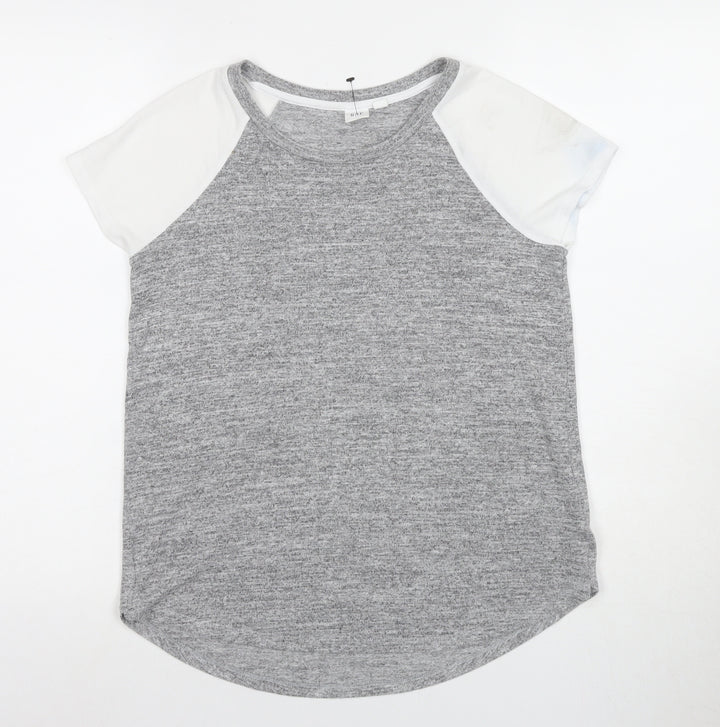 Gap Women's Grey Jersey T-Shirt, Size S, Casual Crew Neck