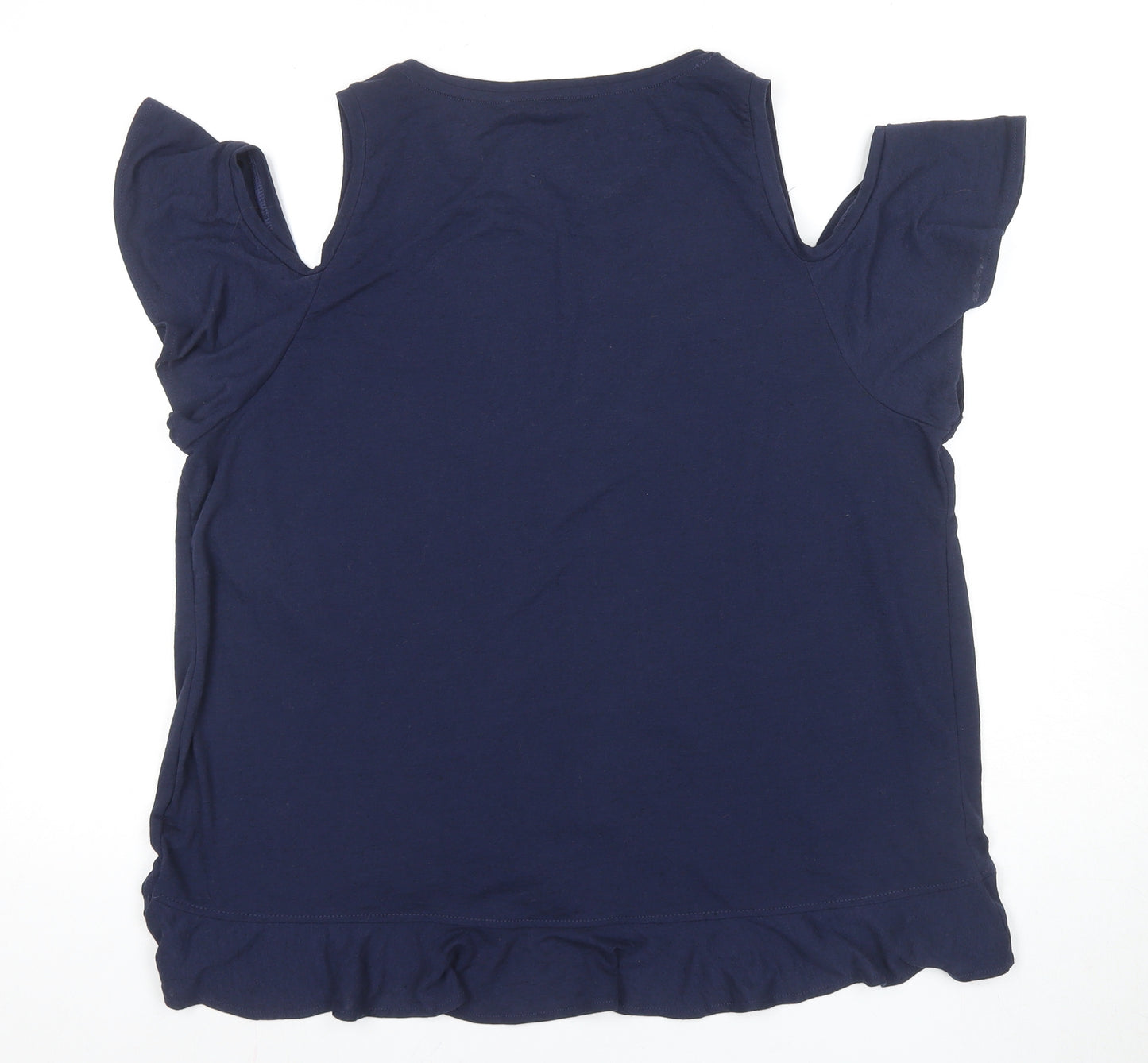 Next Women's Blue Blouse, Size 20, Ruffle Accent