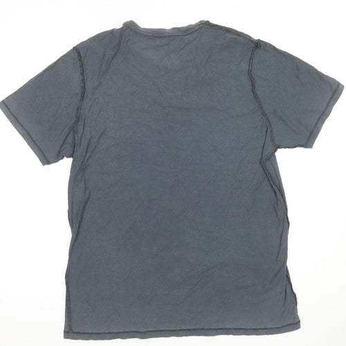 Topman Men's Grey Skull Graphic T-Shirt M