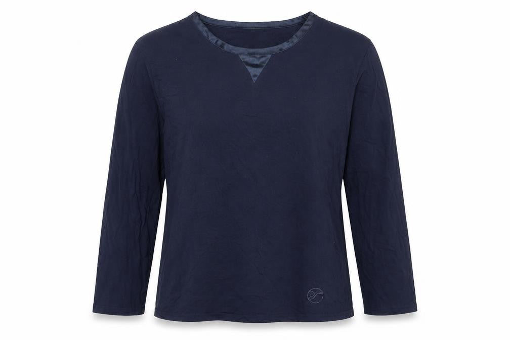 Temperley London Women’s Blue Cotton Crew Neck Top - Large