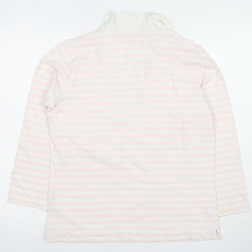 Daily Women's Pink Striped Polo Shirt Size 8, Casual Style