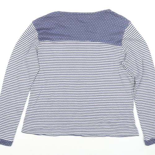 Maison de Nimes Women's Blue Striped T-Shirt Size 14