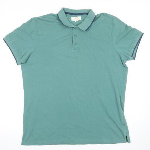 Mountain Warehouse Men's Green Polo - Size XL