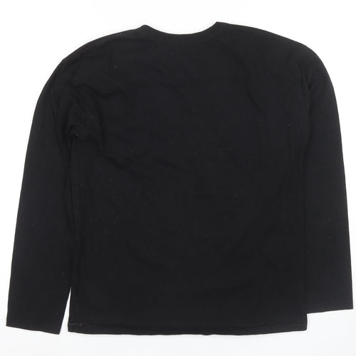 GAP Boys Black Long Sleeve Graphic T-Shirt Size L