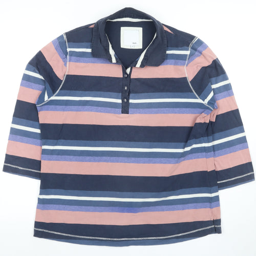 Dash Women's Multicoloured Stripe Polo Shirt Size 16