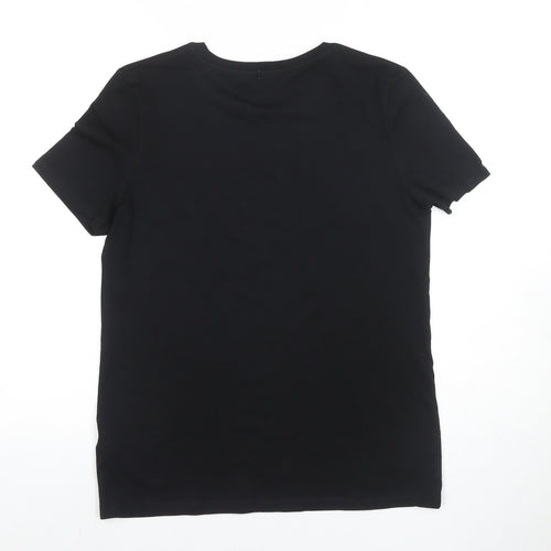 River Island Women's Black T-Shirt Size 8 Casual L'AMOUR