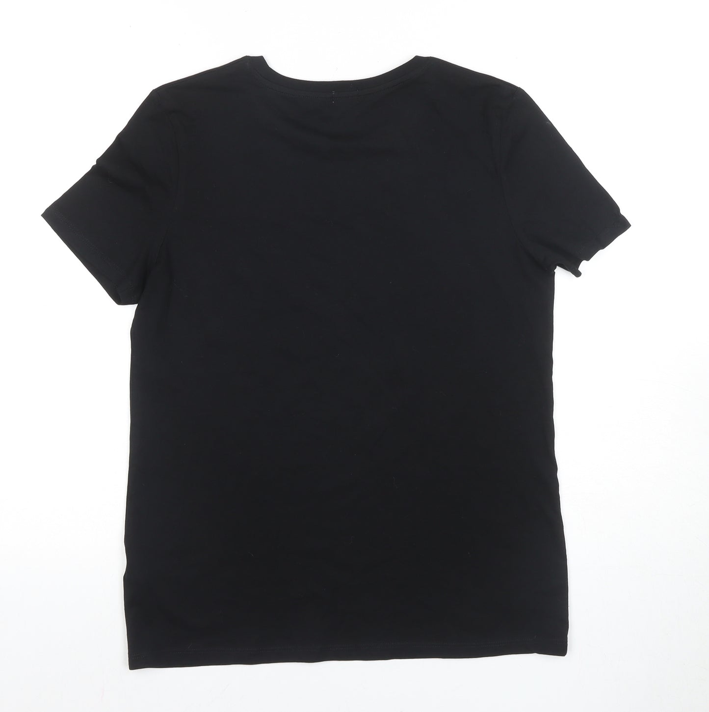 River Island Women's Black T-Shirt Size 8 Casual L'AMOUR
