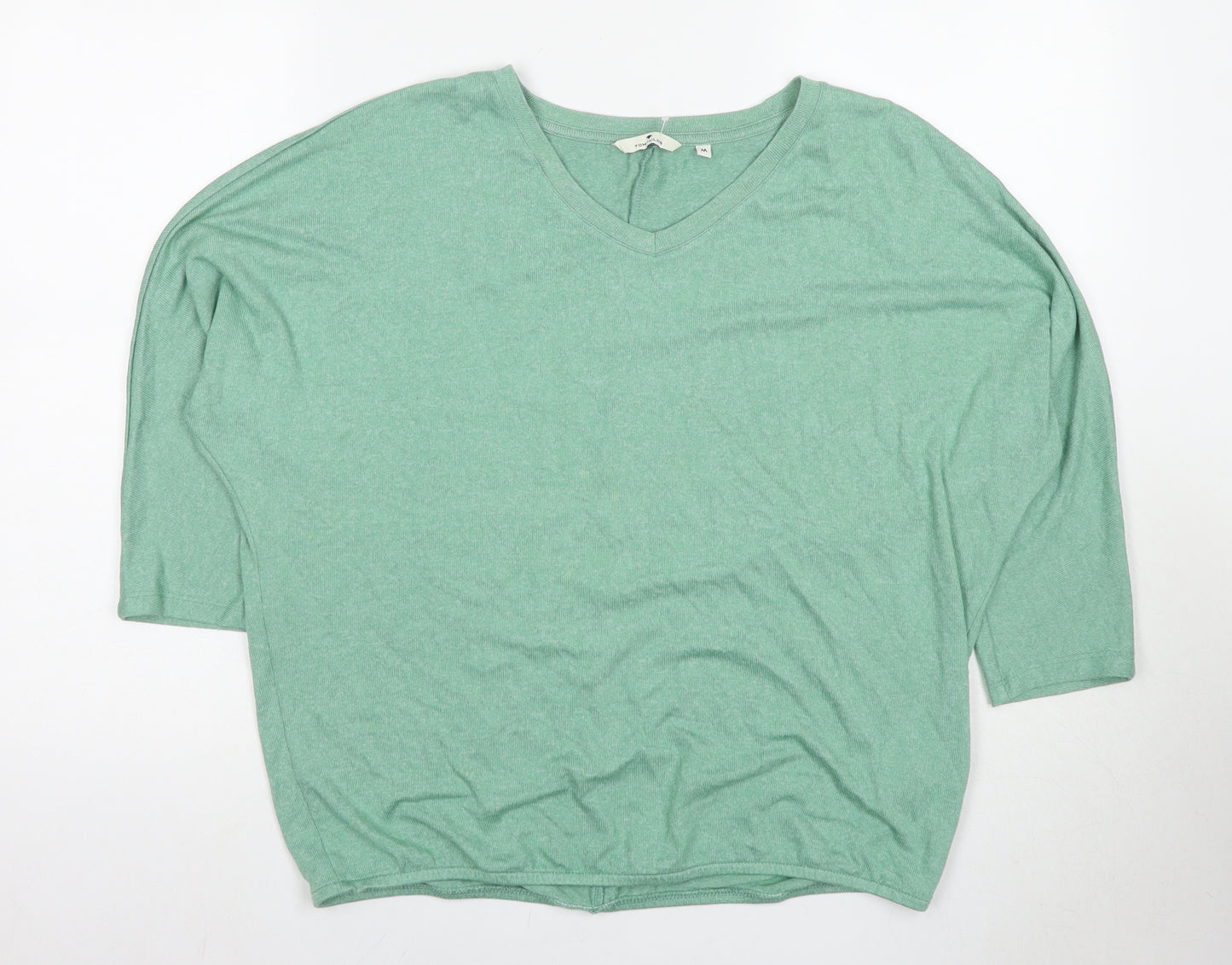 Tom Tailor Women's Green V-Neck Jersey T-Shirt M