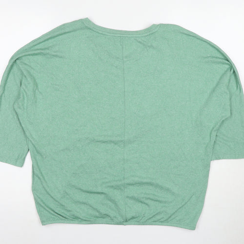 Tom Tailor Women's Green V-Neck Jersey T-Shirt M