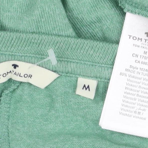 Tom Tailor Women's Green V-Neck Jersey T-Shirt M