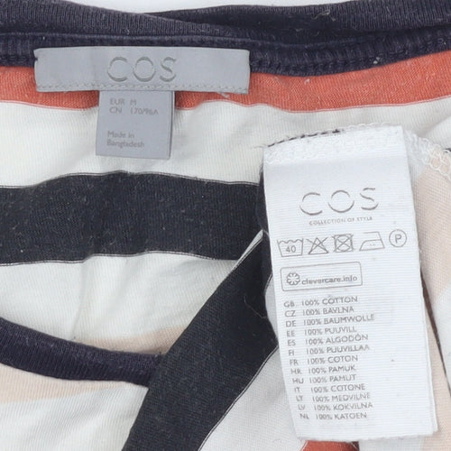 COS Women's Multicoloured Striped T-Shirt, Size 12