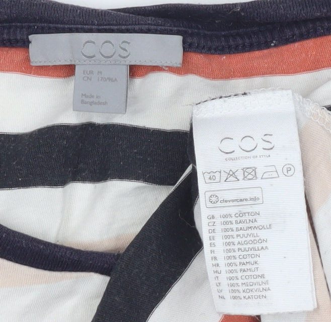 COS Women's Multicoloured Striped T-Shirt, Size 12