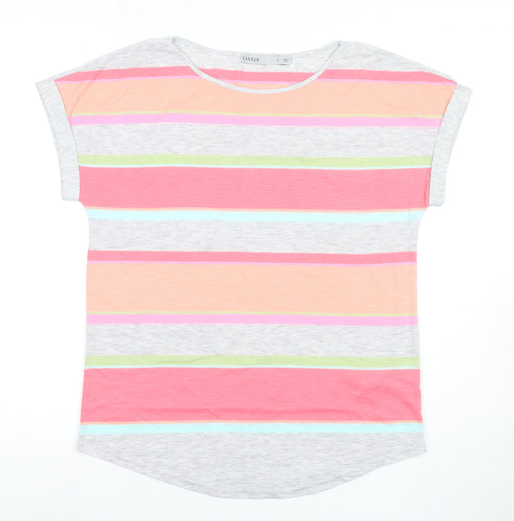 Oasis Multicoloured Striped T-Shirt Women S