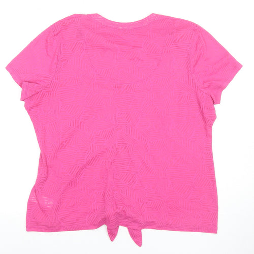 Marks and Spencer Women's Pink Button-Up Shirt Size 16