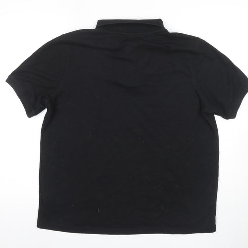 Slazenger Men's Black XL Short Sleeve Cotton Polo