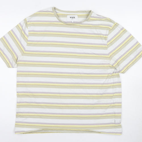 Wax London Men's Multicoloured XL Striped T-Shirt