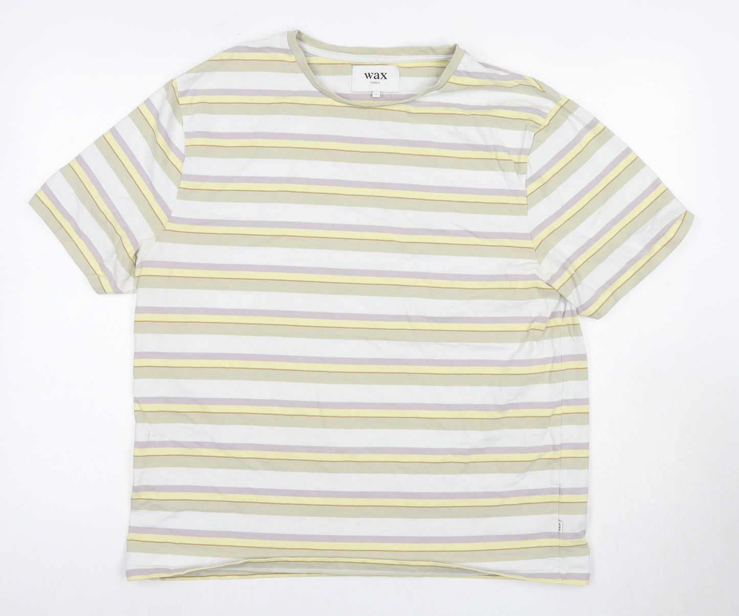 Wax London Men's Multicoloured XL Striped T-Shirt