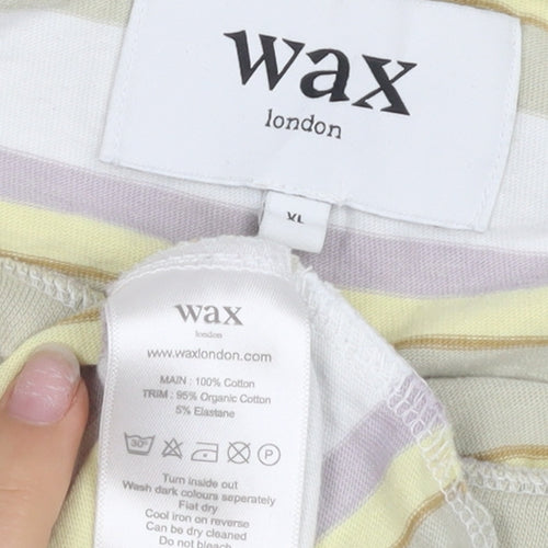 Wax London Men's Multicoloured XL Striped T-Shirt