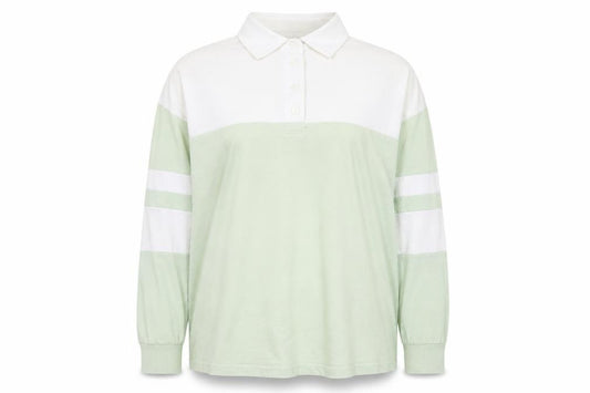 Front view of ASOS Design Women's Green Polo Shirt, size 8