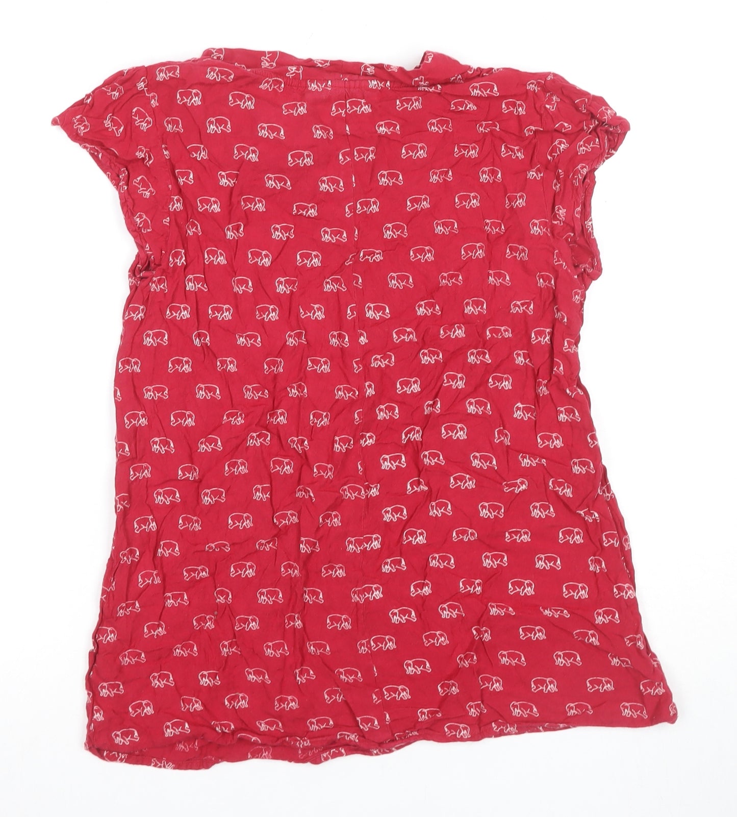 Circus Women's Red Animal Print Bow Top Size 12