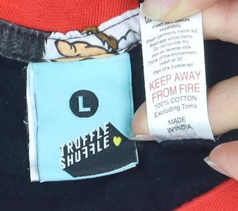 TruffleShuffle Men's Black Gizmo T-Shirt, Large