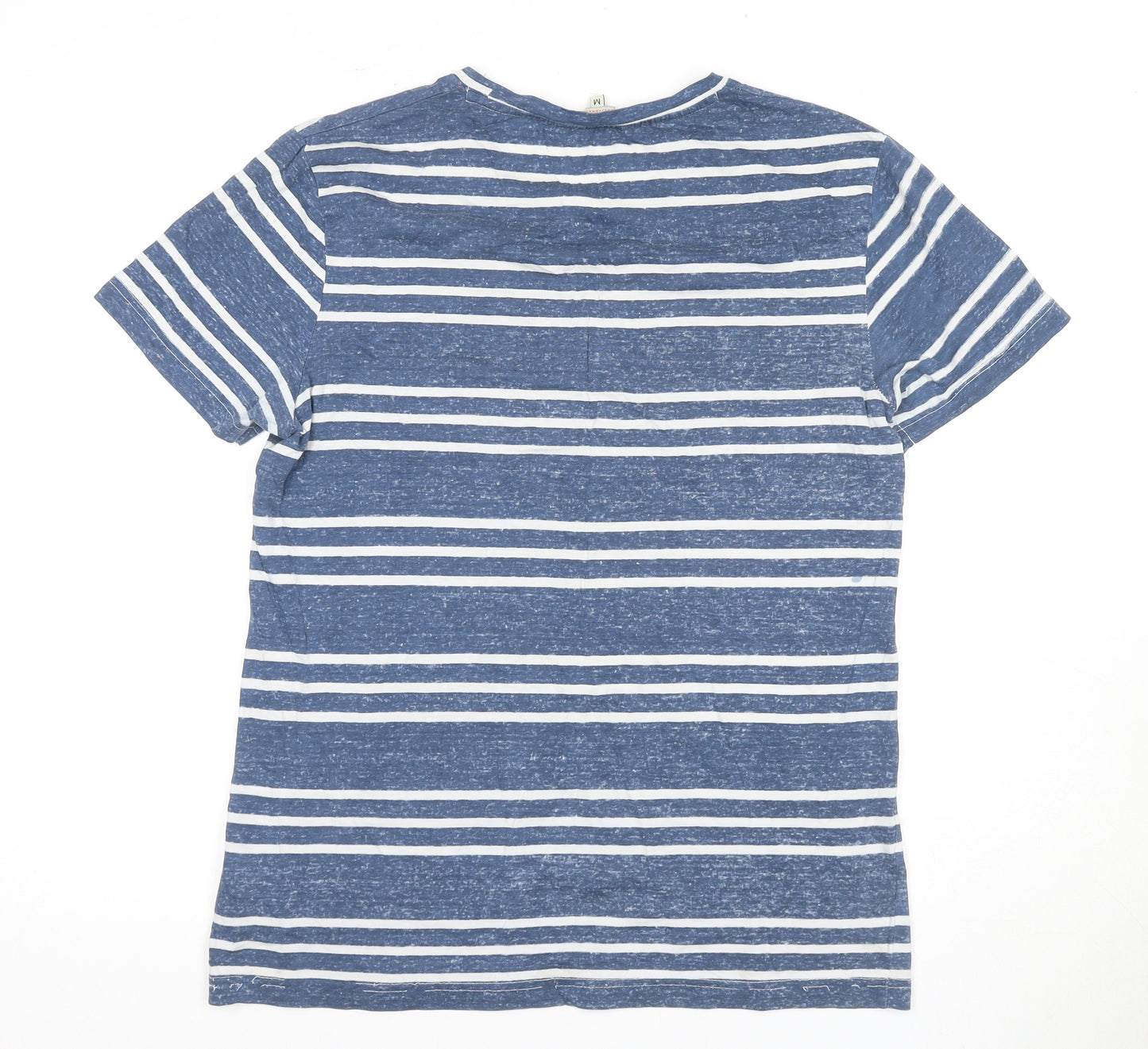 Soulcal & Co Men's Blue Striped T-Shirt Medium