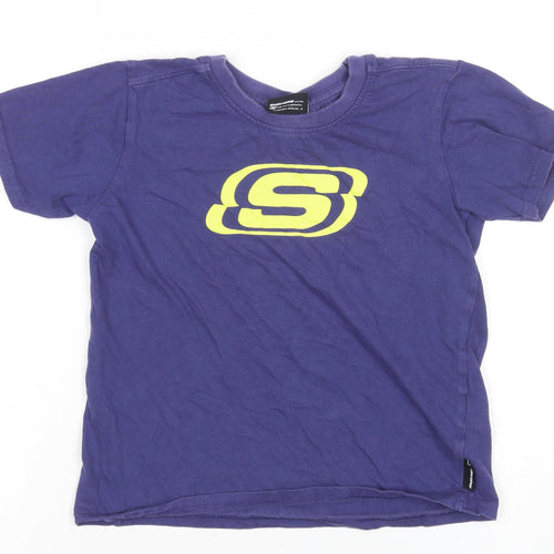 Skechers Boys Purple Graphic T-Shirt Size 6 Years