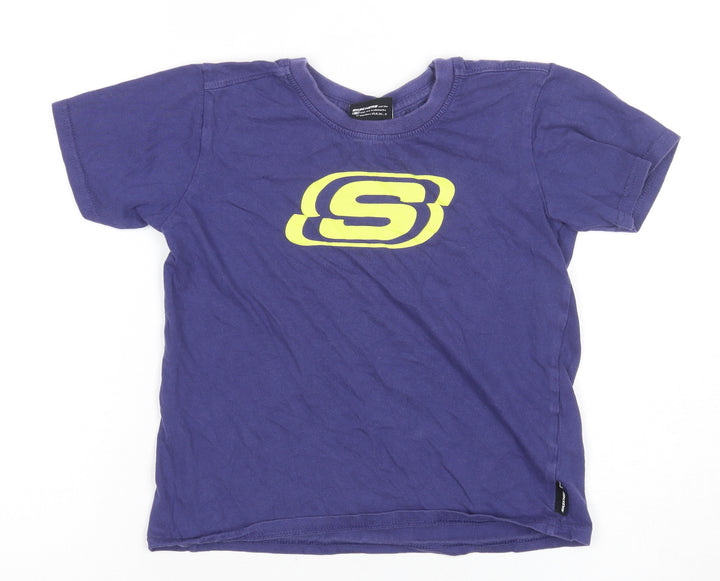 Skechers Boys Purple Graphic T-Shirt Size 6 Years