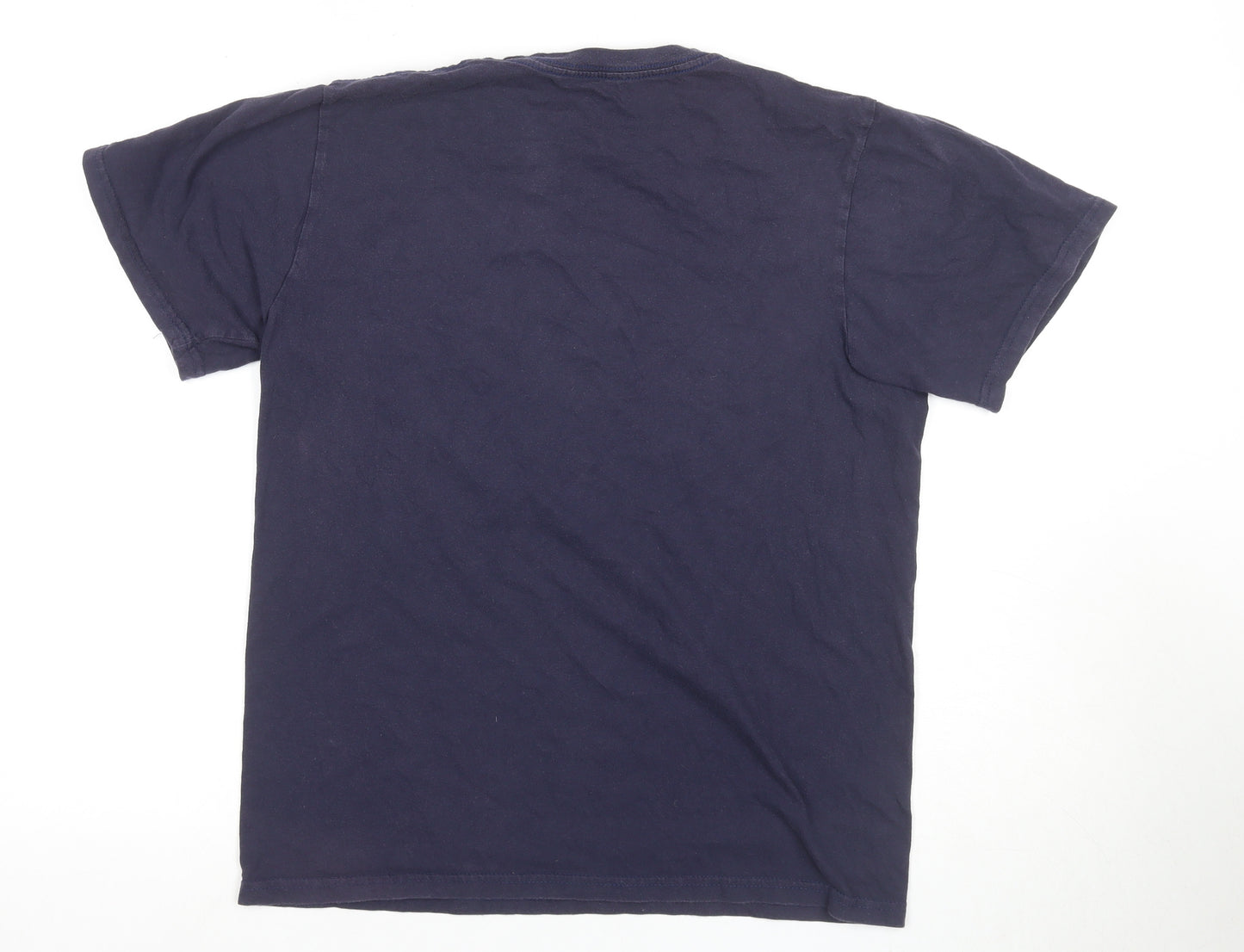 Hard Rock Blue Men's T-Shirt M Music Graphic Logo Print