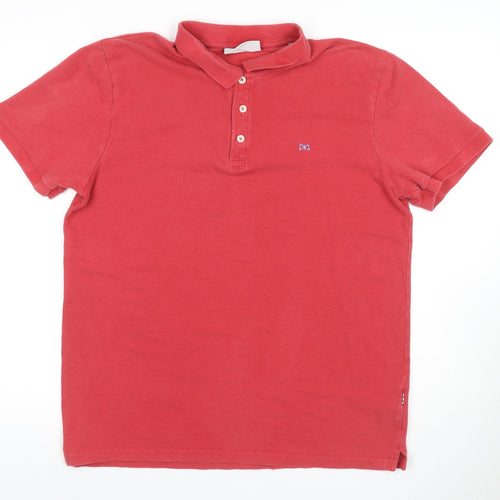 SOLID Men's Red XL Polo Shirt - Short Sleeve Casual