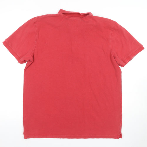 SOLID Men's Red XL Polo Shirt - Short Sleeve Casual