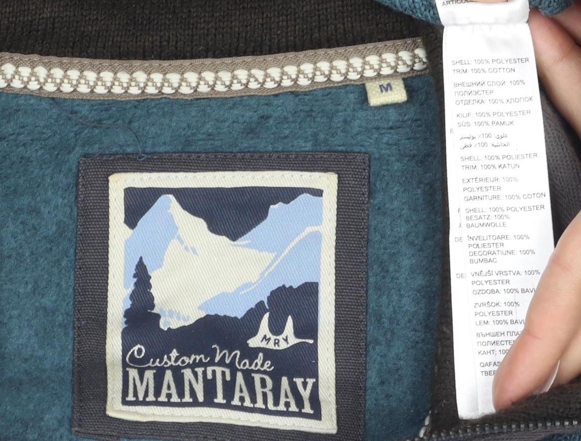 Manatary Men's Blue M 1/2 Zip Pullover Sweatshirt