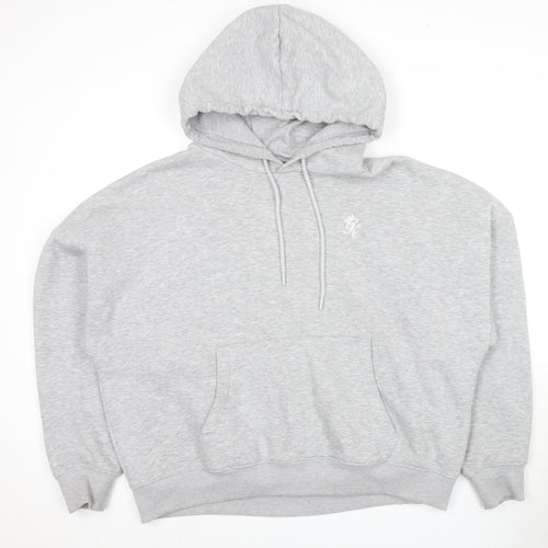 Women's Grey Pullover Hoodie, Regular Fit, Size 14