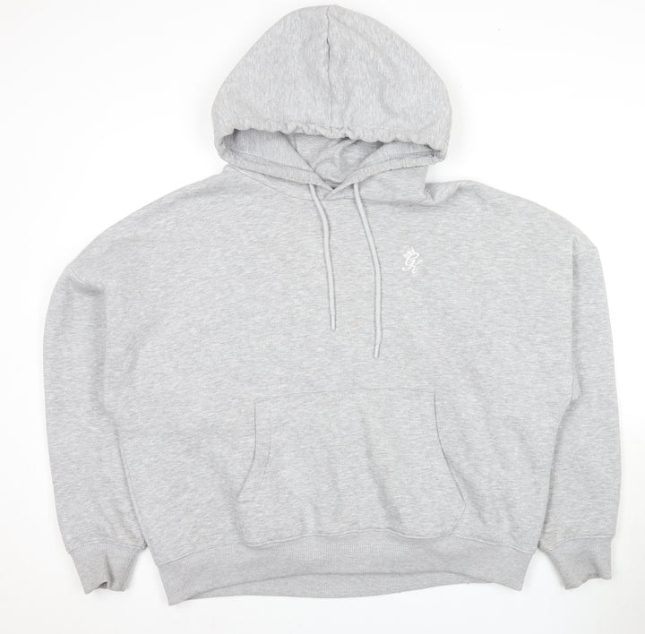 Women's Grey Pullover Hoodie, Regular Fit, Size 14