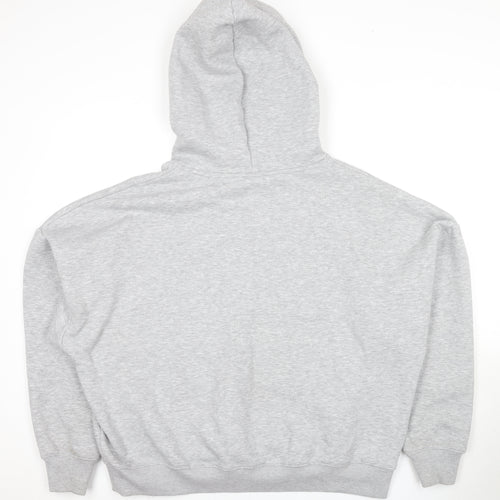 Women's Grey Pullover Hoodie, Regular Fit, Size 14