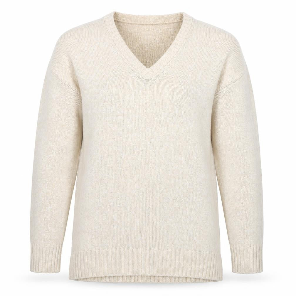 Front view of Joie de Vivre Women's Beige jumper, size S