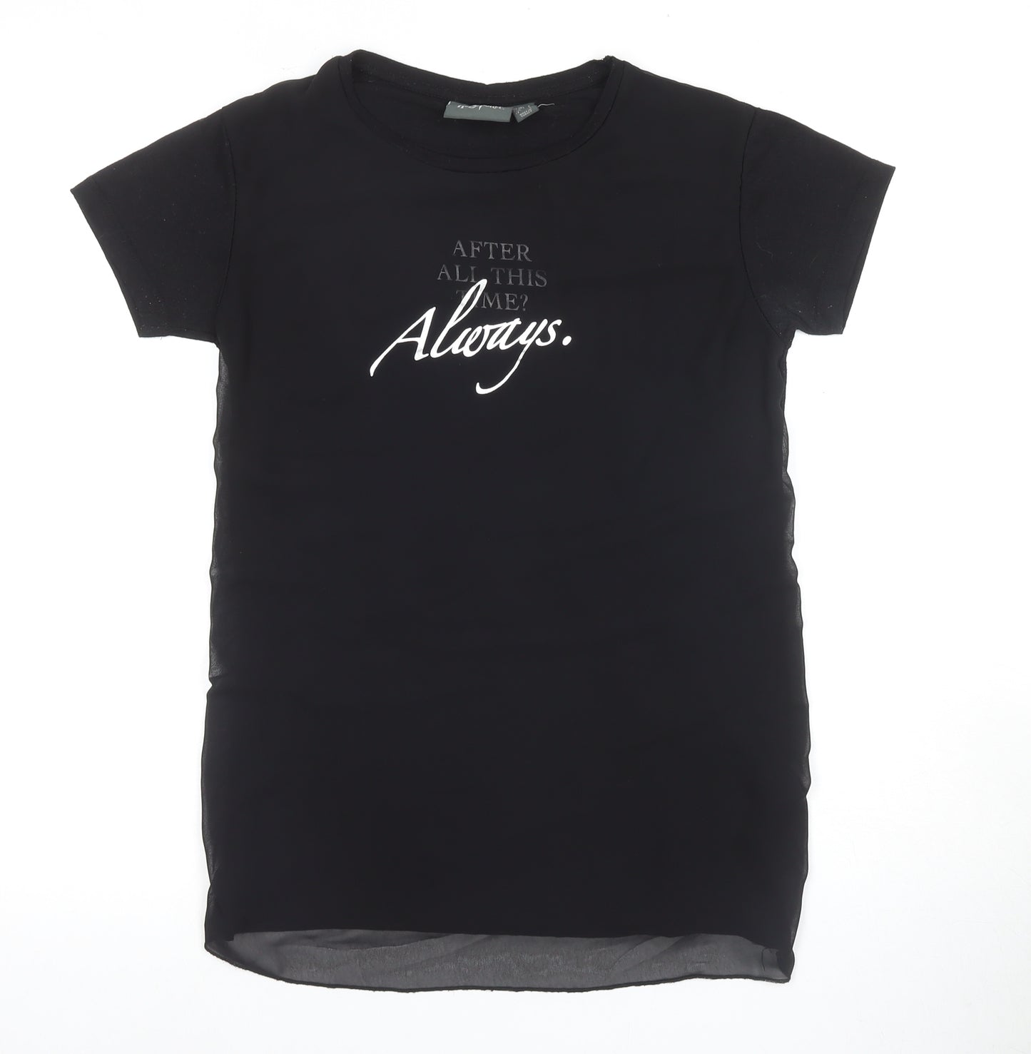 Harry Potter Women's Black Jersey T-Shirt, Size 8