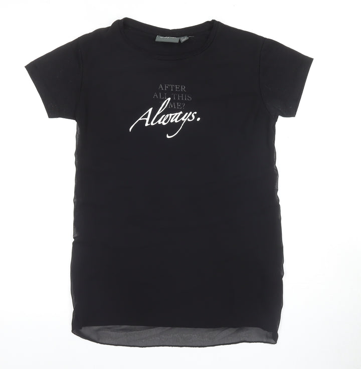 Harry Potter Women's Black Jersey T-Shirt, Size 8