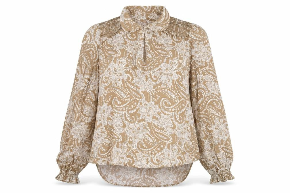 Next Women's Brown Paisley Blouse UK 10 - Casual & Workwear