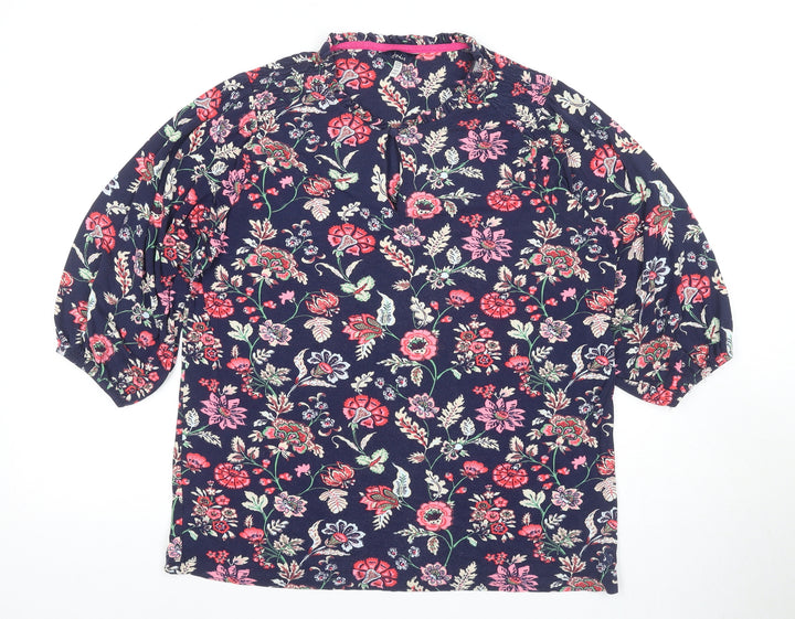 Yours Women's Multicoloured Floral Blouse Size 12