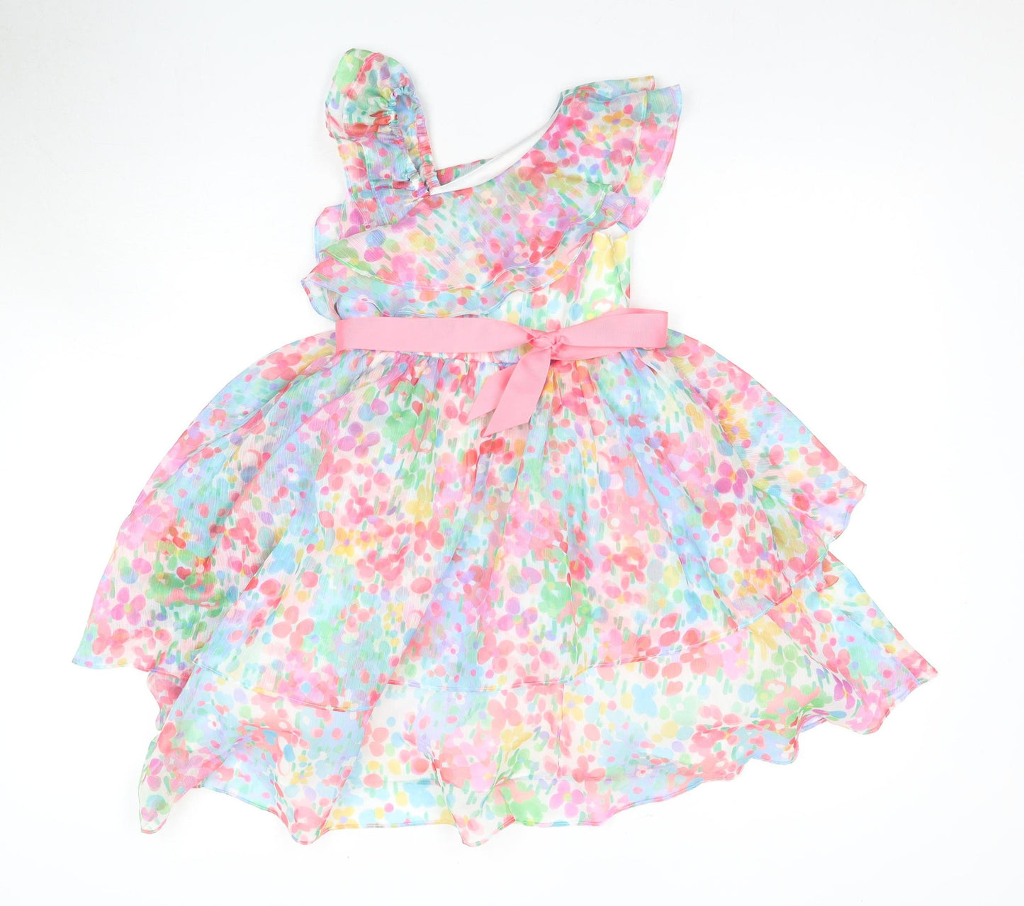 Monsoon Girls Multicoloured Floral Ball Gown, 6 Years
