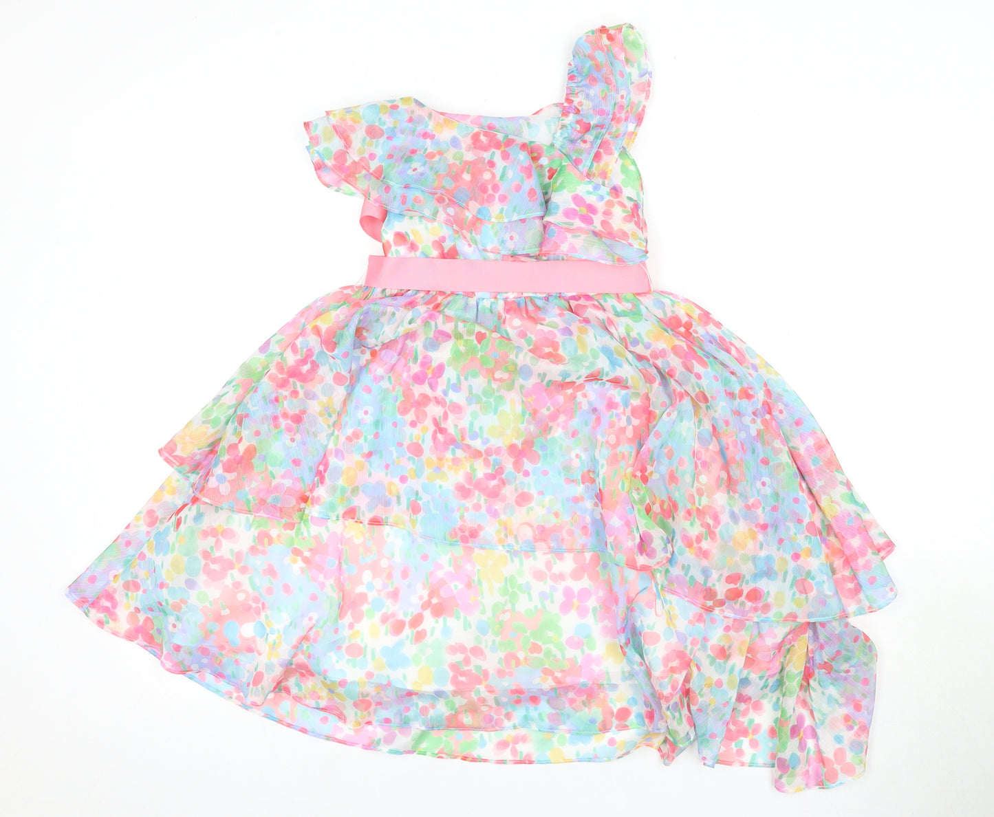 Monsoon Girls Multicoloured Floral Ball Gown, 6 Years