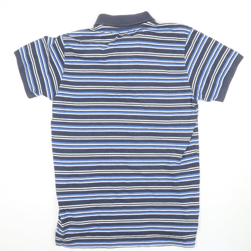 Jack & Jones Men's Blue Striped Polo L